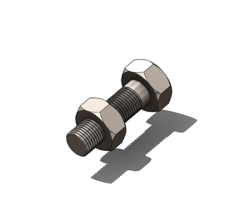 Screw with Nut - View 2